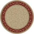 Concord Global 5 ft. 3 in. Jewel Veronica - Round, Ivory 43920